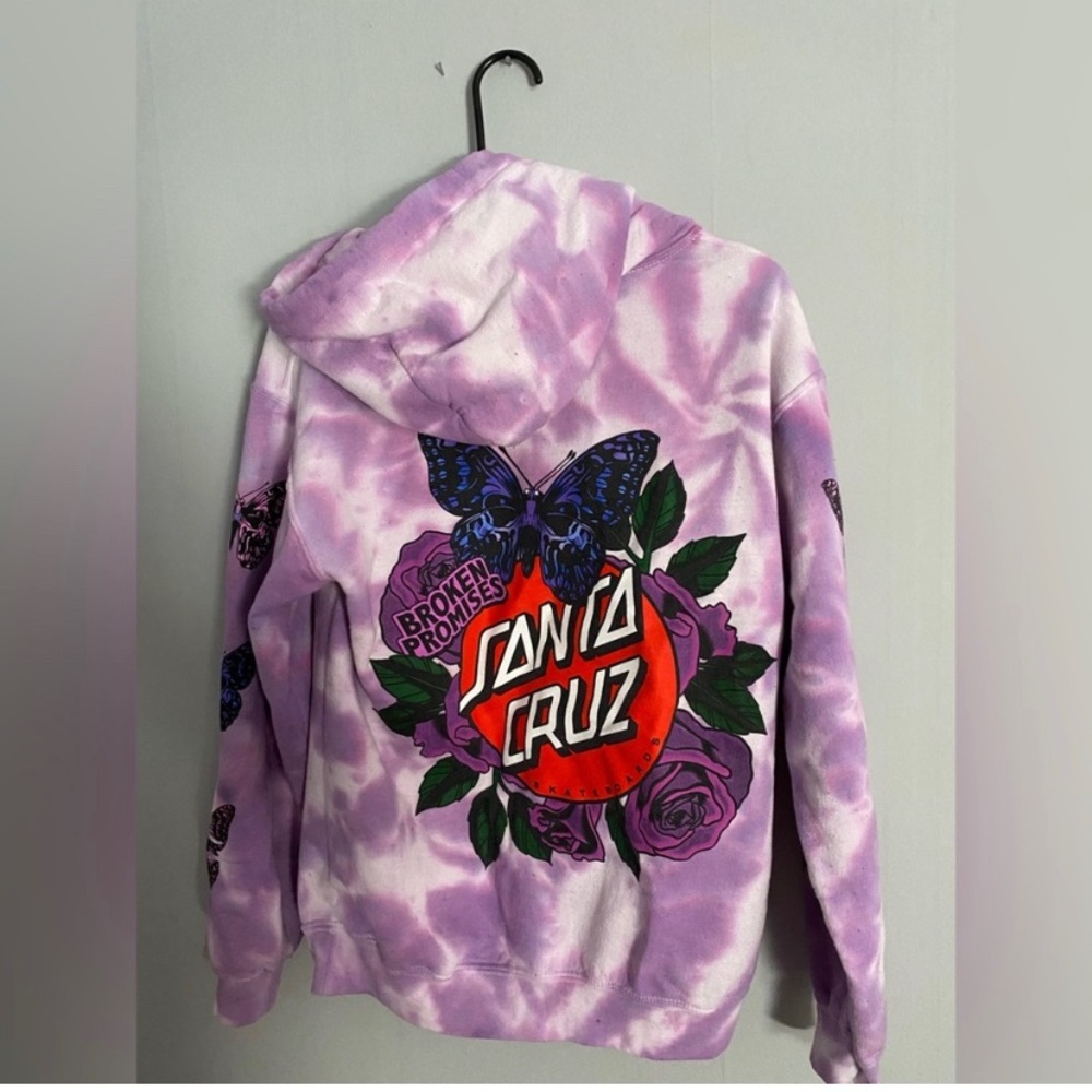COPY - 2/30 Santa Cruz | Broken Promises Hoodie | Purple butterfly | Size Small